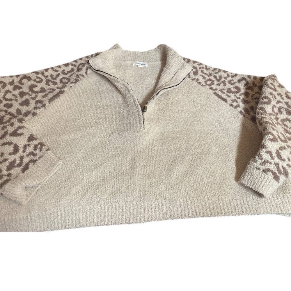 Amaryllis Beige and Brown Leopard Print Sweater